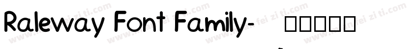 Raleway Font Family字体转换
